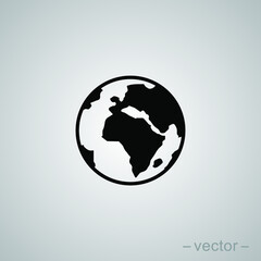 Vector planet earth icon illustration EPS10