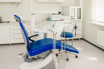 Stomatological clinic with dental chair and all the necessary equipment