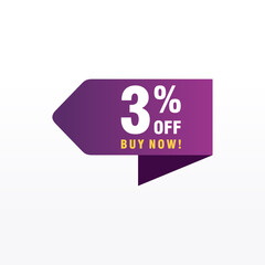 3 discount, Sales Vector badges for Labels, , Stickers, Banners, Tags, Web Stickers, New offer. Discount origami sign banner