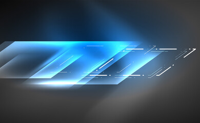 Dynamic neon shiny abstract background. Trendy abstract layout template for business or technology presentation, internet poster or web brochure cover, wallpaper