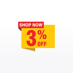 3 discount, Sales Vector badges for Labels, , Stickers, Banners, Tags, Web Stickers, New offer. Discount origami sign banner