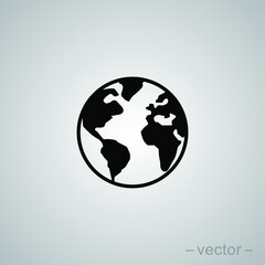 Vector planet earth icon illustration EPS10
