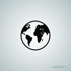 Vector planet earth icon illustration EPS10