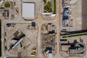 Drone fly over Fire services training school