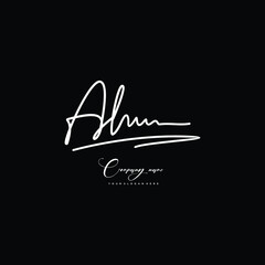 AL initials signature logo. Handwriting logo vector templates. Hand drawn Calligraphy lettering Vector illustration.