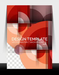 Fototapeta premium A4 flyer annual report circle design, vector background print template