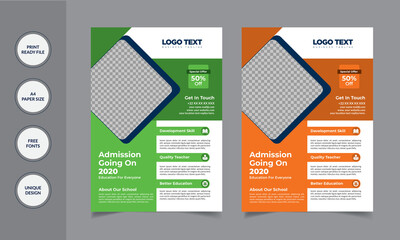 School Education Flyer Templates
vector illustration template in A4 size