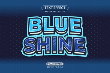 Editable Blue Shine Text Effect
