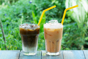 Thai Ice Coffee and Tea on the table