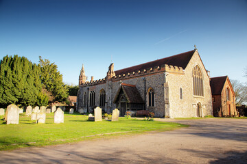 Fototapeta na wymiar landscape image in church in hatfield peverel