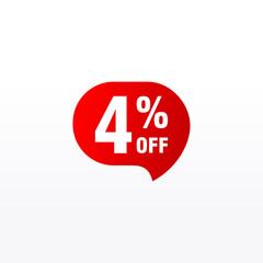 4 discount, Sales Vector badges for Labels, , Stickers, Banners, Tags, Web Stickers, New offer. Discount origami sign banner