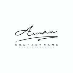 AV initials signature logo. Handwriting logo vector templates. Hand drawn Calligraphy lettering Vector illustration.