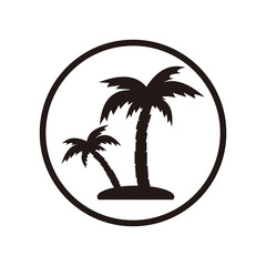 palm tree vector icon illustration symbol