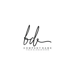 BD initials signature logo. Handwriting logo vector templates. Hand drawn Calligraphy lettering Vector illustration.