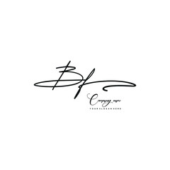 BF initials signature logo. Handwriting logo vector templates. Hand drawn Calligraphy lettering Vector illustration.