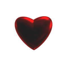 bright red heart on a white background