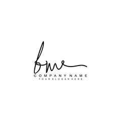 BM initials signature logo. Handwriting logo vector templates. Hand drawn Calligraphy lettering Vector illustration.