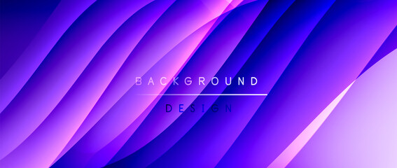 Fluid gradient waves with shadow lines and glowing light effect, modern flowing motion abstract background for cover, placards, poster, banner or flyer