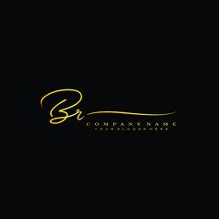 BR initials signature logo. Handwriting logo vector templates. Hand drawn Calligraphy lettering Vector illustration.