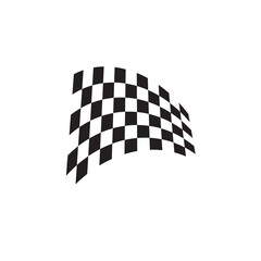 Race flag icon, simple design race flag logo