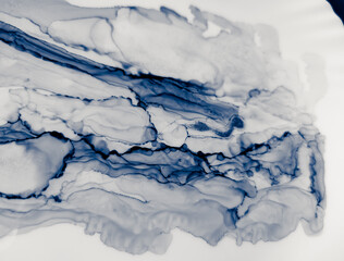 Water Alcohol Ink Design. Ink Wash Painting. Cool 