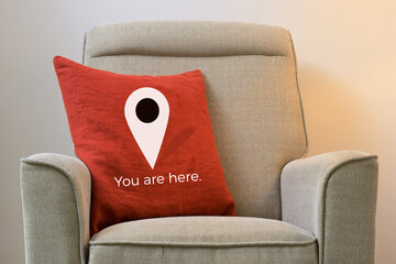 Conceptual You Are Here Gps Location