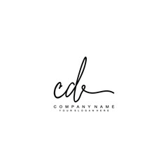 CD initials signature logo. Handwriting logo vector templates. Hand drawn Calligraphy lettering Vector illustration.