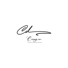 CD initials signature logo. Handwriting logo vector templates. Hand drawn Calligraphy lettering Vector illustration.