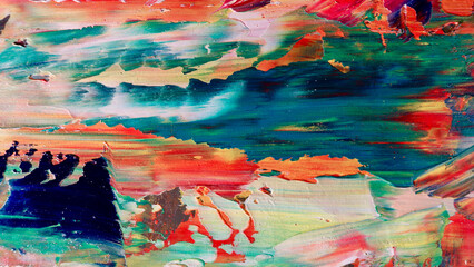 Colorful abstract background wallpaper. Modern motif visual art.  Mixtures of oil paint. Trendy...