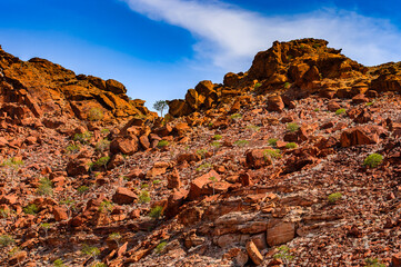 It's Rocks and stones of Twyfelfontein, Namibia