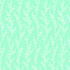 Vector seamless pattern with outline olive branches. Floral, retro,  design element. Can be used for textile, book cover, packaging, wallpaper, pattern fills, surface textures.