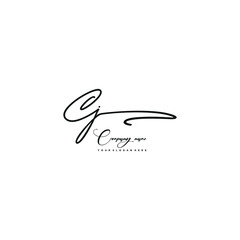 CJ initials signature logo. Handwriting logo vector templates. Hand drawn Calligraphy lettering Vector illustration.