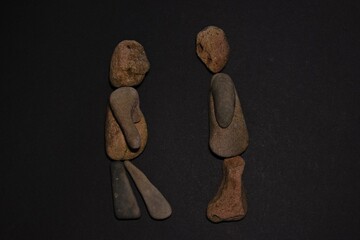 Zwei alte Steinmänner