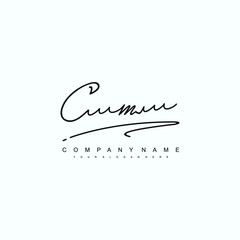 CM initials signature logo. Handwriting logo vector templates. Hand drawn Calligraphy lettering Vector illustration.