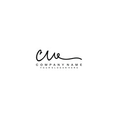 CU initials signature logo. Handwriting logo vector templates. Hand drawn Calligraphy lettering Vector illustration.
