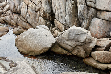 Hyuyuam in Yangyang-gun, South Korea. Temple on the beach.
