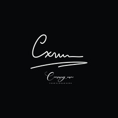 CX initials signature logo. Handwriting logo vector templates. Hand drawn Calligraphy lettering Vector illustration.
