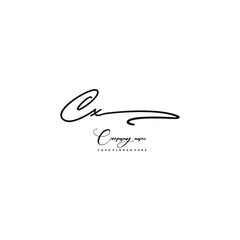 CX initials signature logo. Handwriting logo vector templates. Hand drawn Calligraphy lettering Vector illustration.
