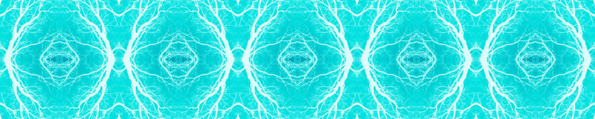 Floral Border. Majolica Tiles Print. Rustic 