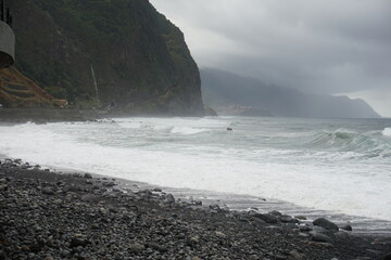 Madeira cliffs near Sao Vicente
