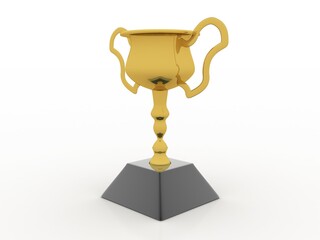 3d rendering first prize trophy
