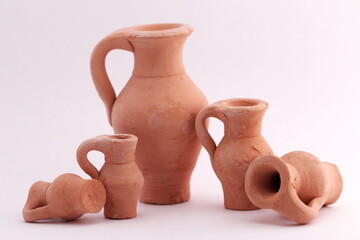 clay jug with his family