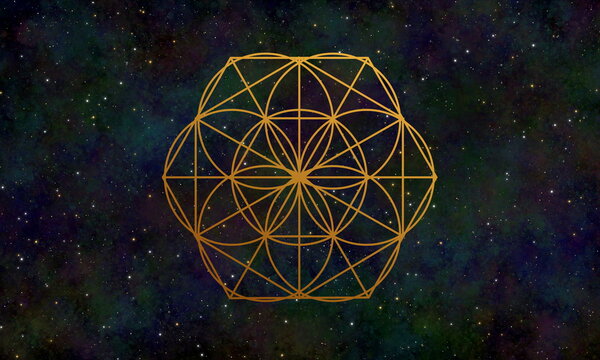 Seed of life geometry sign in the universe