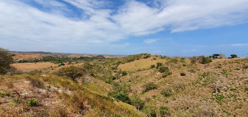 landscape with blue sky