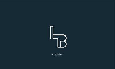 Alphabet letter icon logo LB