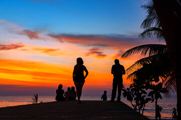 Beautiful sunset at the beach