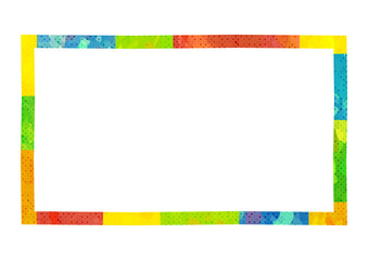 コラージュフレーム　カラフルポップイメージ