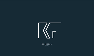 Alphabet letter icon logo RF