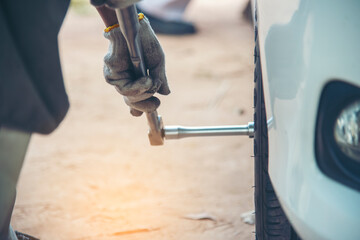 Mechanic man car service repair automobile garage autocar vehicles service mechanical man...