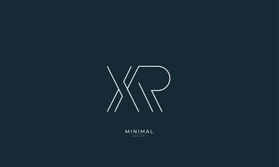 Alphabet letter icon logo XR